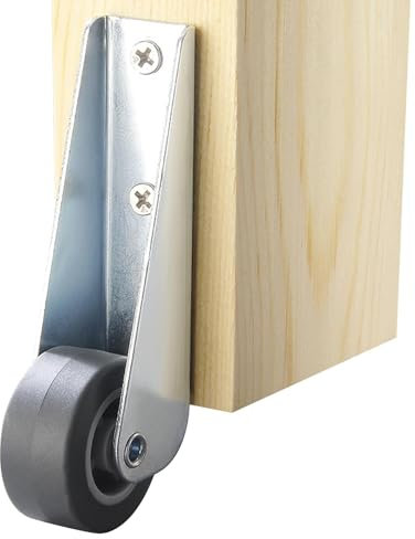 Heavy Duty Wheels - Caster Wheels | Long Bracket Directional Wheel | Side Mount Casters, Rubber Trolley, Heavy Duty Castors for Furniture, Furniture, Smooth, Rubbered Swivel Trolley Whee