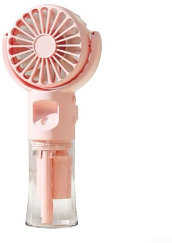 Handventilator mit Sprühwasser zum Nachfüllen von Wasser, mit USB-Stromquelle, leicht und praktisch für den täglichen Gebrauch (rosa)