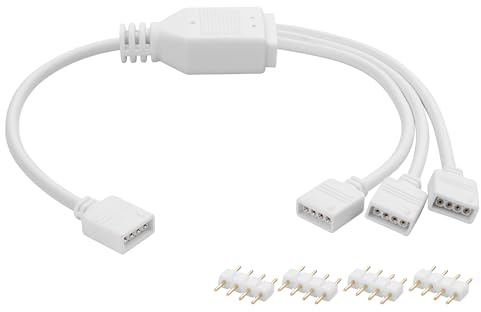 YAODHAOD Cavo Splitter e Prolunga 12 V 4 pin RGB 5 V 3 pin ARGB (1-a-3, RGB)