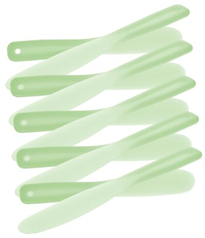 Homoyoyo 20 Stück Silikon Make Up Spatel zum Mischen und Auftragen von Cremes in Grün für Professionellen Beauty Shop und Kosmetik Anwendung