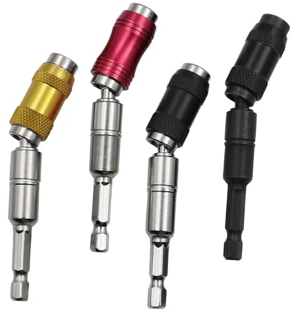 Angoily 4pcs Magnetic Connection Shafts Quick Release Pivoting Bit Adapters Hex Shank Extension Drill Bit Holders for Tight Spaces and Electrical Drilling