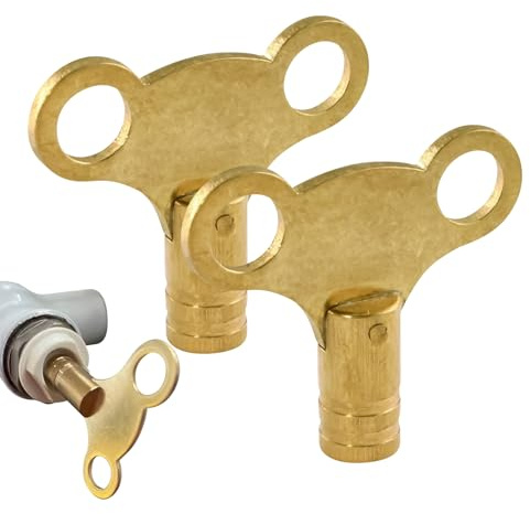 Entlüftungsschlüssel für Heizkörper, Messing, 2 Stück, rutschfest, Heizungszubehör – Ventilkappe für Heizkörper – für Kreuzfahrten, Wohnmobile, öffentliche Häuser, Schlafzimmer, Wohnzimmer