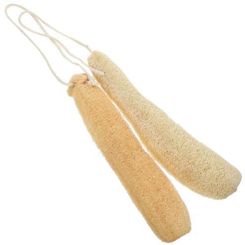 DEARMAMY 2 STÜCK Luffa Spülschwämme Weiche Natürliche Pflanzenfaser Bürsten mit Starkem Fettlöseeffekt Saugfähig Langlebig Kratzfrei für Geschirr Töpfe Küchenoberflächen Reinigung