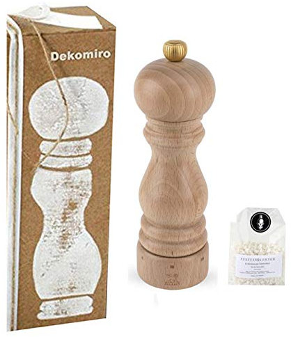 PEUGEOT 23393 Paris Salzmühle mit u-Select Natur 18 cm Dekomiro Geschenkset mit 100 gr. Luisenhaller Tiefen-Salz