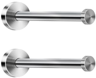 NELXULAS Brushed Stainless Steel Bath Towel Robe Hooks Single Super Heavy Duty Wall Mount Hook, Coat Hook, Fit for Bedroom,Living Room, Bathroom and Fitting Room, Office (6, 2 PCS)