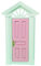Melody Jane Dolls House Pink Charleston Front Door with Fancy Fanlight 1:12