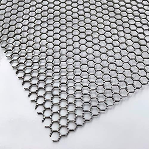 Design Lochblech Hexagonal STAHL (HV6-6,7) 1,5mm dick Zuschnitt individuell auf Maß, Basteln, Design, Architektur, Schnelle Liefereung NEU günstig (1000 mm x 250 mm)