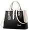 BestoU Damen Handtaschen Schwarz groß taschen Leder moderne damen handtasche gross schultertasche Frauen Umhängetasche (Schwarz)