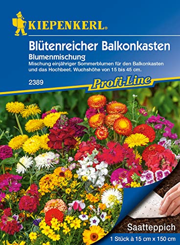 Kiepenkerl 2389 Blumenmischung Blütenreicher Balkonkasten (Saatteppich)