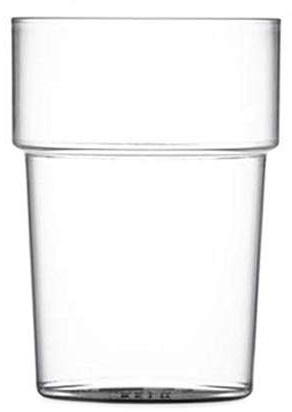 We Can Source It Ltd - Polystyrene Half Pint Plastic Glasses 10oz/284ml with CE Markings – Stackable Reusable Tumblers for Bars, Pubs, Restaurants and Events – Clear Washable Design - Pack of 100