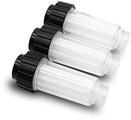 3 Pack Hochdruckreiniger Wasserfilter inkl. Filtereinsatz (5.731-050.0) für alle Hochdruckreiniger mit 3/4 Wasser-Anschluß kompatibel mit 4.730-059.0 für Karcher K2-K7