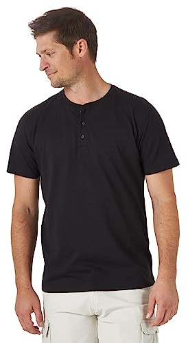 Wrangler Authentics unisex - vuxen Short Sleeve Henley Tee Henley skjorta