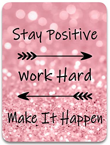 Dapesuom Mouse Pad Non-Slip Rubber Base Waterproof Mini Mouse Pad 15x20 cm for Women Kids Men Wireless Laptops Keyboard Tray Home Office Travel, Pink Quotes