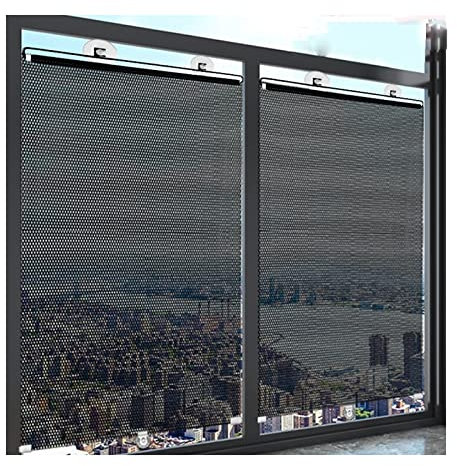 JUCCJUXIN Sonnenschutz-Verdunkelungsvorhang Mit Saugnapf, Verdunkelungsvorhang, Nicht AbfäRbende Und Stanzfreie Jalousien,Verdunkelungsrollo, FüR Wohnwagen,W68*H125cm/W26.77*H49.21in