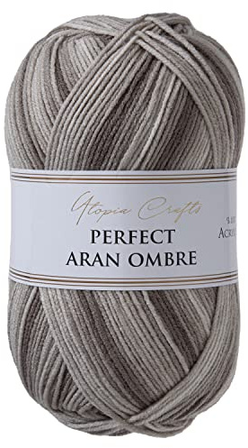 Utopia Crafts Aran Ombre Strick- und Häkelgarn, mehrfarbig, 300 g – 600 m (011)
