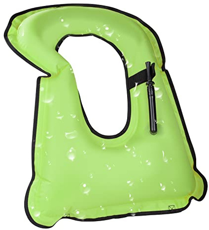 SWOURT Schnorchelweste Erwachsene, Aufblasbare Schnorchelweste Erwachsene, Einstellbare Schnorchelweste zum Tauchen, Sicherheit Wassersport (grün)