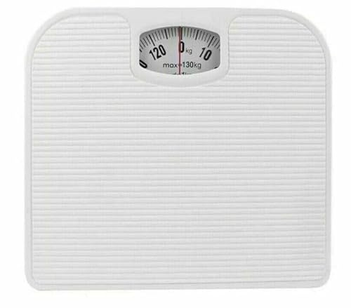 MAXPERKX Bathroom Weighing Scale Body Precisely Measures Accurate Compact Personal Easy To Read Rotating Dial Scale & operate Analog Mechanical Dial Body Weight 130kg (286Lb)