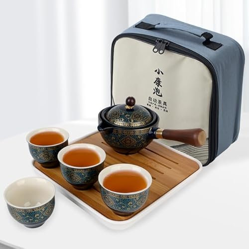 umsl Flowers Exquisite Shape Ceramic Tea Cup for Puer 360 Rotation Tea Maker and Infuser Porcelain Chinese Gongfu Tea Set