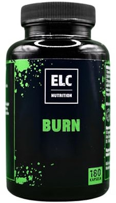 ELC Nutrition | Burn | Für Gewichtsabnahme und Definition | Garcinia Extrakt und Vitamin C | Vegan | Frei von Konservierungsstoffen | 180 Kapseln