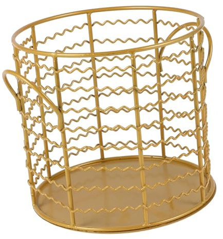 Garneck Iron Art Fruit Storage Basket Portable Food Holder for Organizing Eggs Snacks Sundries Household Container for Kitchen Table Decor