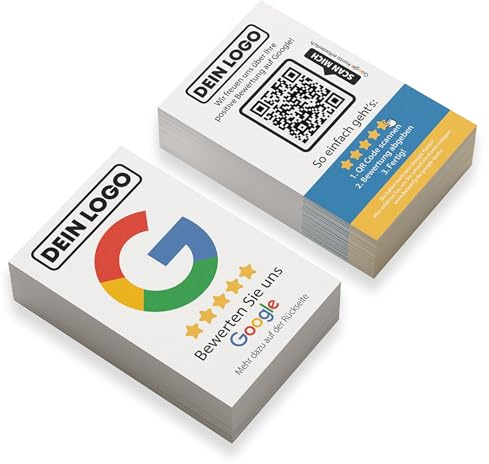 bewertly Google Bewertung Visitenkarte im Kreditkartenformat – Sofortige Bewertungen per QR-Code, Personalisierbar, Steigern Sie Ihr Kundenfeedback (1000)