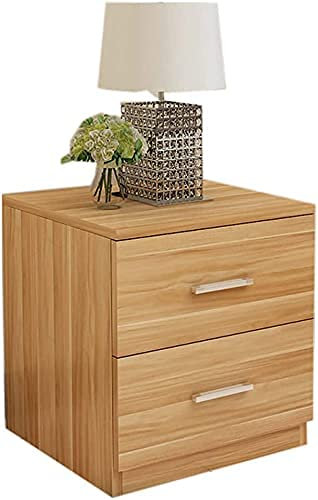 CRBUDY Schlichter multifunktionaler Nachttisch, moderner Nachttisch für Familienschlafzimmer, nordischer Aufbewahrungsschrank (Heller Walnussbaum) (Heller Walnussbaum)