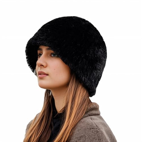 Djfkey Damen Wintermütze Strickmütze Herbst Damenmützen Winter Beanie Mütze Doppelseitige Baggy Damenmode Herbsthüte Wollmütze(DE/NL/SE/PL, Alphanumerisch, Einheitsgröße, Schwarz)