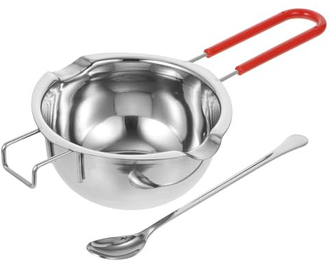 Alipis Chocolate Melting Pot Silicone Spoon for Fondue Candles Wax Melts Double Boiler for Home Restaurant