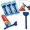 Lot de 3 presses de dentifrice en plastique, 10 cm, distributeur de tube bleu, tube de dentifrice, rouleau de tube, aide ménagère pour tube de dentifrice, crème pour les mains, tube de couleur,