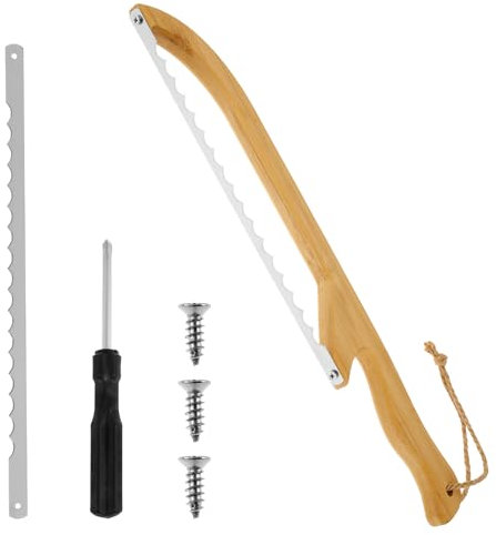 Bread Knife for Homemade Bread Incisive Bread Knives Serrated Edge Stainless Steel Sourdough Bread Slicer Bread Bow Knife Bread Saw Slicer for Cutting Crusty Bread, Pastry, Cake & Hard-Shelled Fruit