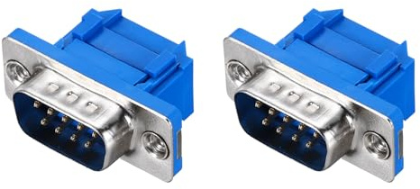sourcing map Connettore D-sub DB9 IDC a crimpare presa maschio a 9 pin 2 file maschio porta seriale breakout per apparecchiature meccaniche computer CNC confezione da 2