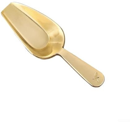 Cuillère doseuse élégante en laiton pour feuilles de thé et épices - Ustensile de cuisine indispensable (A)