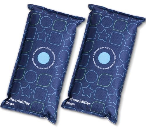 Car Dehumidifier Bag Reusable for Windshield, Compact Moisture Absorber for Car Vehicle, and Caravans to Prevent Damp, Moisture, Condensation, (2 x 1KG)