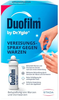 Duofilm Vereisungsspray by Dr Yglo gegen Warzen, Behandelt Warzen und Dornwarzen bei der ersten Anwendung, Wirksame Behandlung durch vereisen, Ab 4 Jahren, Medizinprodukt mit Dimethylether; 50 ml