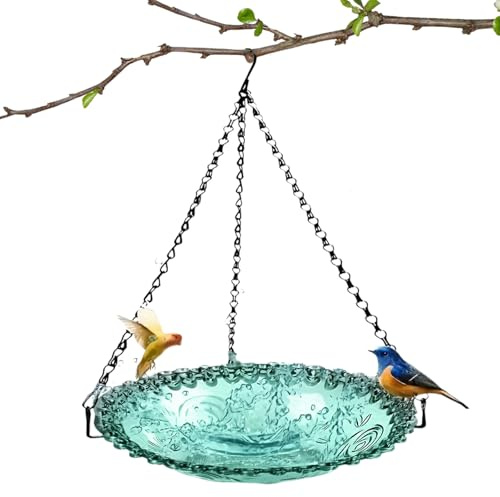 Vogelbad zum Aufhängen, Futterschale für Wildvögel, dekorative Wasserschale für den Garten, Balkon und Rasen