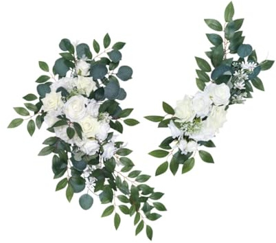 STOBAZA 2 Pezzi Decorazioni da Matrimonio con Foglie Verdi e Finte per Archi e Ghirlande Addobbi Realistici per Scene Nuziali e Decorazioni Floreali Romantiche