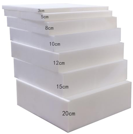 Personalizzato-15cm,Pannello in Poliuretano Espanso,Gommapiuma Densità 50 | Tagliabile - Imbottitura in Schiuma di Ricambio per Cuscino per Divano,Poltrona,Traspirante