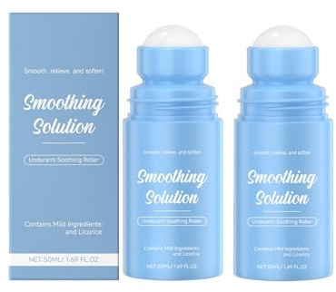 Smoothing Solution Ingrown Hair, Roll-On Gegen Eingewachsene Haare, Serum nach dem Rasieren, Intimbereich Und Empfindliche Haut, Haarpflege für Achseln, Bikini-Bereich (2 PCS)