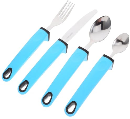 Adaptive Besteckset für Erwachsene 1 Satz Edelstahl Tpr Blau