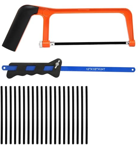 2 Pcs Junior Hacksaw, Hand Saw with 20 Blades Hacksaws Mini Hacksaw for Metal Cutting Metal Saw for Cutting PVC Wood, and Shingles,Mini Hand Saw for Precise Cuts,Ideal for DIY Projects