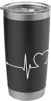 Eagle Heartbeat Bird of Prey ECG Curve Stainless Steel Insulated Tumbler