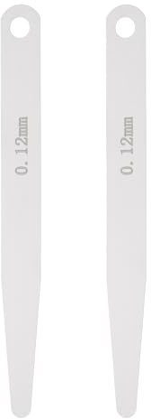 QUARKZMAN 2 Pezzi Spessimetro Metrico 0.12mm Lama Singola Ovale Spessimetro In Acciaio Inossidabile 3CR-13 Strumento Di Misurazione Per Riparazione Valvola Chitarra Spark Plug