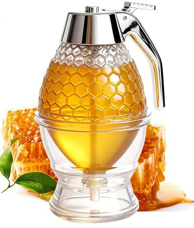 Ceeyoll Dispenser Miele Capacità 200 Ml Antigoccia Facile Da Usare Robusto E Durevole Facile Da Pulire Adatto Per Conservare Miele Sciroppo D'acero Latte Condensato Ecc