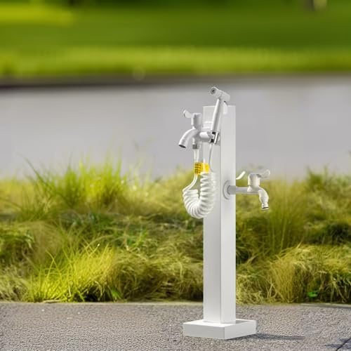 qodxcrfv Robinet d'Extérieur Vertical en Acier Inoxydable, fontana da giardino esterno, Design Moderne et Élégant, Hauteur 60cm ou 95cm, Antigel Intégré, Pour Jardin, Terrasse, Villa