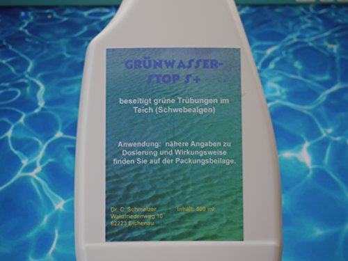 Dr. Schmelzer's Grünwasser Stop S+ Schwebealgenvernichter Teichklärer Teichpflege: doppelt wirksam, für 80.000 L.