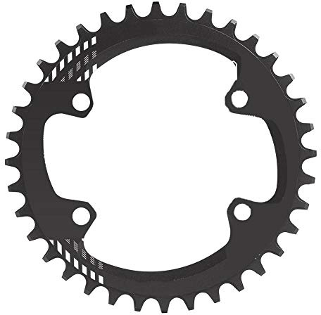Dioche Kettenblatt, Single Speed Kettenblatt BCD 96MM Schmales breites Kettenblatt Einzelkettenring 32T 34T 36T 38T(Schwarz 36T)