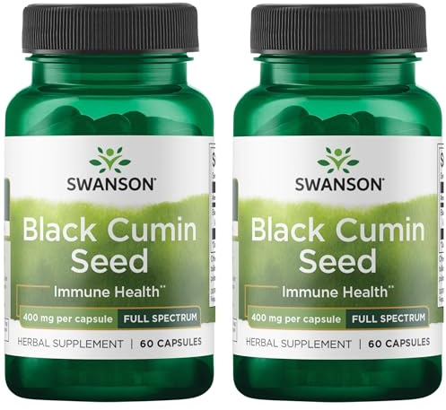 Swanson Full Spectrum Black Cumin Seed 400 Milligrams 60 Capsules (2 Pack)