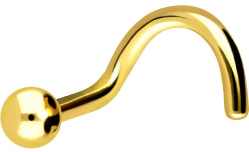 PIERCINGLINE Nasenpiercing | TITAN | 2,5 mm KUGEL | Piercing Nase Stecker Spirale | Farbauswahl