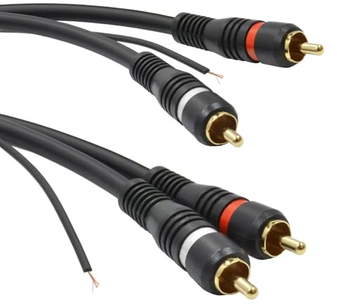 Kenable Cavo audio Phono schermato Twin RCA, cavo di rame privo di ossigeno e etichetta da 0,5 m