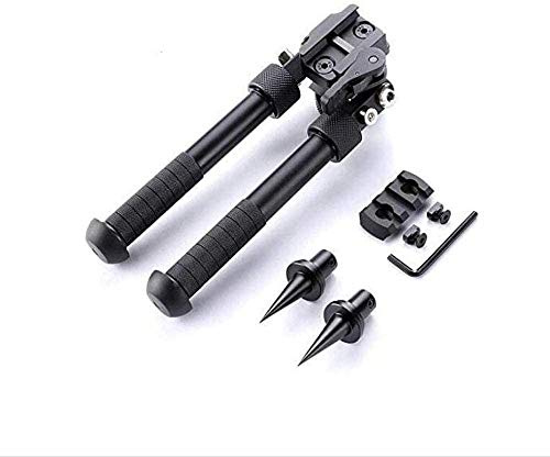 Bipied Keymod Bipied pour carabine à air tactique de 6,5 à 9 pouces, support de levier CNC QD pliable et réglable, adaptateur pivotant à 360 degrés avec clous bipied et support de rail Picatinny